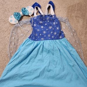 Elsa inspired tank dress with ears